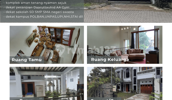 Rumah di Pondok Hijau Gegerkalong Bandung Asri Nyaman Aman Bebas Banjir