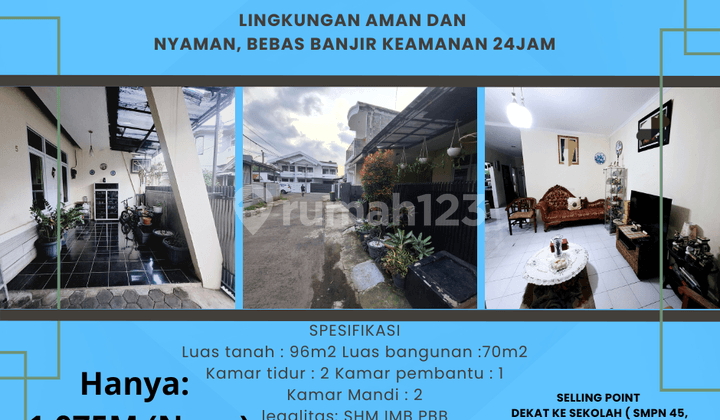 rumah di antapani kota bandung nobanjir siap huni aman dan nyaman