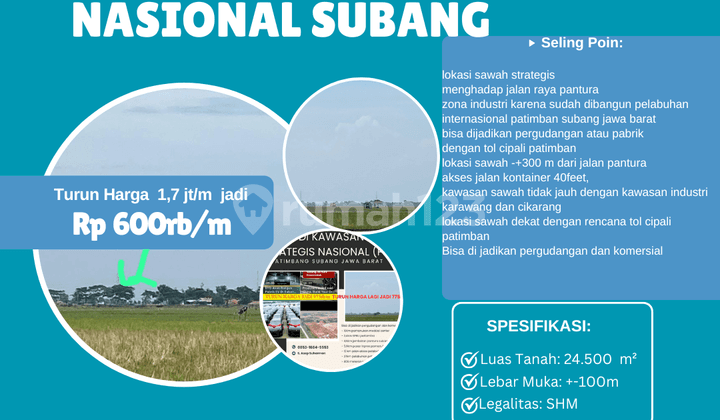 Tanah Murah di Kawasan Pelabuhan Internasional Patimban Subang