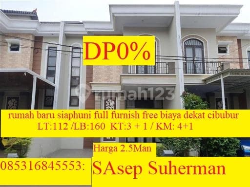 Rumah Baru Siaphuni Full Furnish Fre Biaya Dekat Cibubur Nobanjir