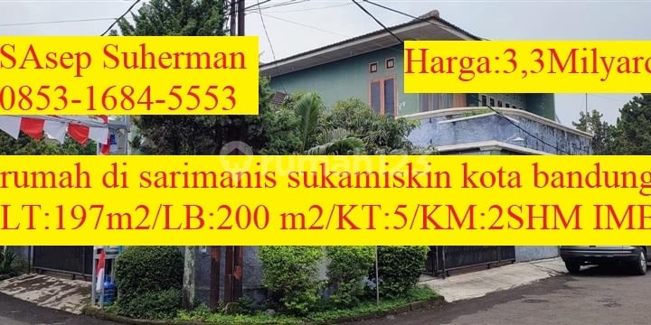 Rumah di Sarimanis Sukamiskin Kota Bandung Strategis Bebas Banjir Siap Huni