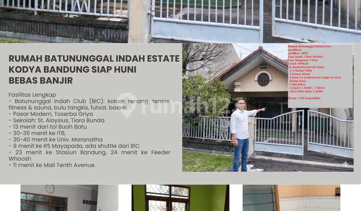Rumah Murah Batununggal Indah Estate Kodya Bandung Siap Huni