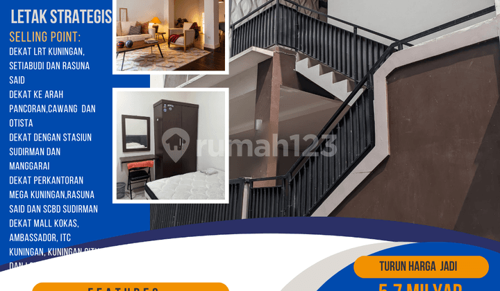Rumah kosan 12 kamar di Tebet Jakarta Selatan aktif full furnish strategis