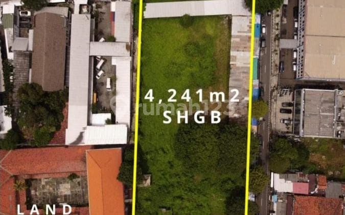 Tanah HGB 4.241 m² di Senen, Jakarta Pusat