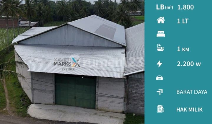 Gudang di Jalan Raya Bulupayung Bululawang, Malang(Id1392)