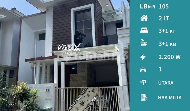 Rumah Full Furnish Area Prestisius di Permata Jingga Malang