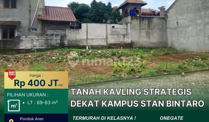 907 Kavling Siap Bangun Dalam Cluster Area Pd Jati, Pondok Aren
