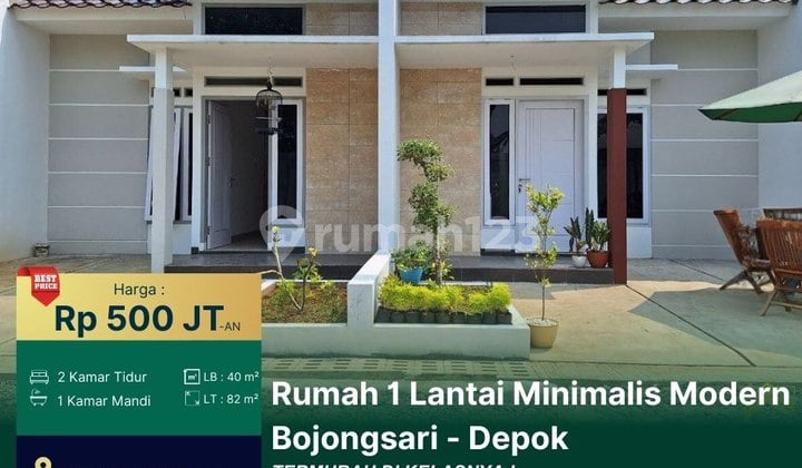 581 Rumah Ready Stock Modern Minimalis Dlm Cluster di Bojongsari