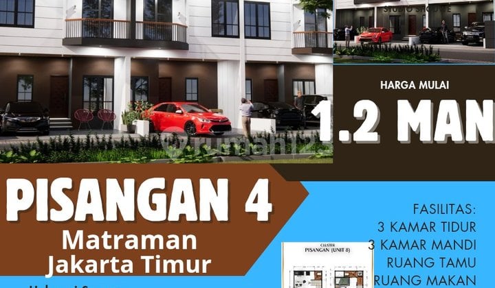 Rumah Cantik Harga Menarik di Matraman Jakarta Timur Bebas Banjir