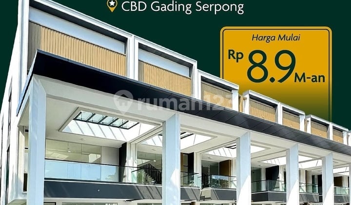 Ruko Besar Menteng Studio Loft Gading Serpong Siap Pakai Hadap Boulevard!