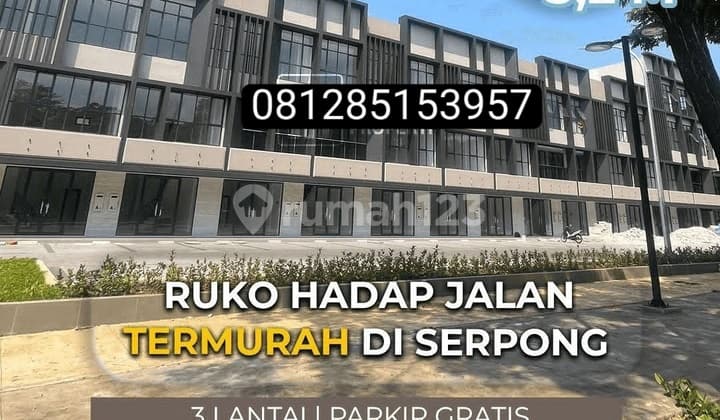 Ruko Hadap Jalan Langsung 3 Lantai The Exquis Bsd City 4,5x12