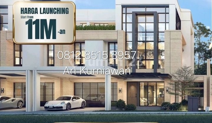 Rumah 3 lantai Tresor tipe gallant & montes bsd city samping zora