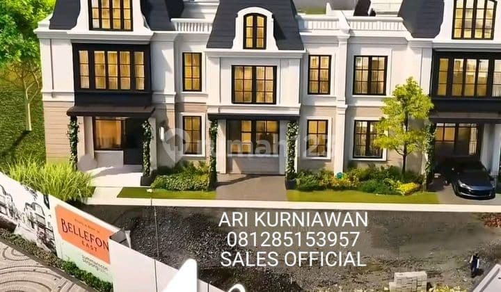 3-story Parisian house! Bellefont East Summarecon Serpong 18ha 4men!