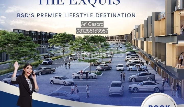 Baru! Ruko di Lokasi Prestisius BSD City The Exquis 3Lt 3M 3Triple Parking Tanpa DP!