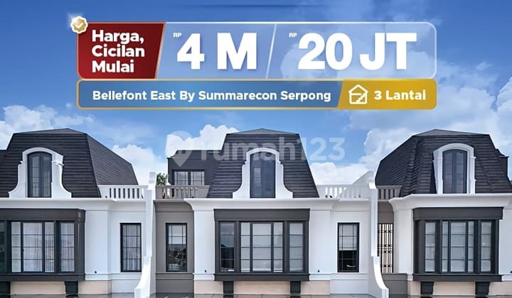 Bellefont East Summarecon Serpong Cluster dengan Area.penghijauan Terluas