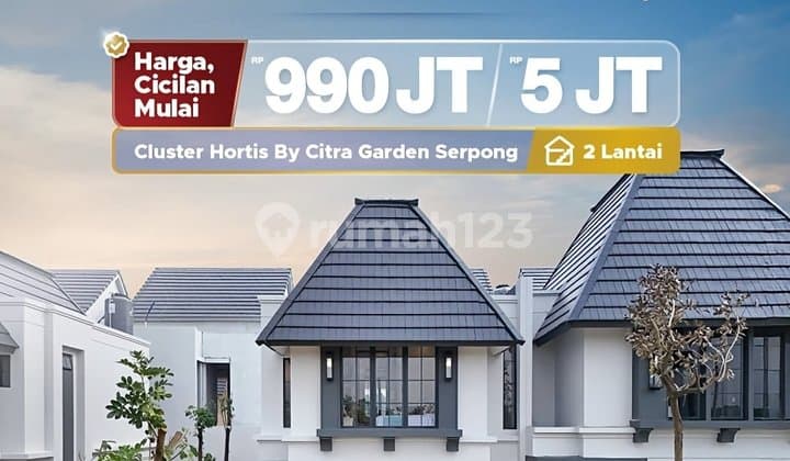 New Launching Cluster Hortis Rumah 2Lantai 990Jutaan Nempel Stasiun Kereta & Aeon Mall