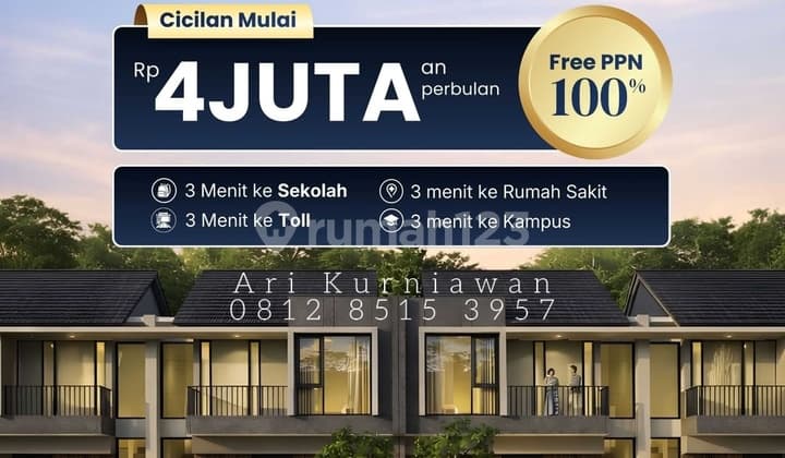 Tax Free! Rona Homes Rumah 800Jtan Samping Mall Summarecon Tangerang