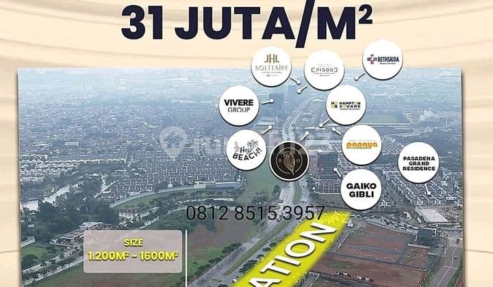 Kavling Komersil Di Paramount Land Gading Serpong 30,4jt! Limited Bngt