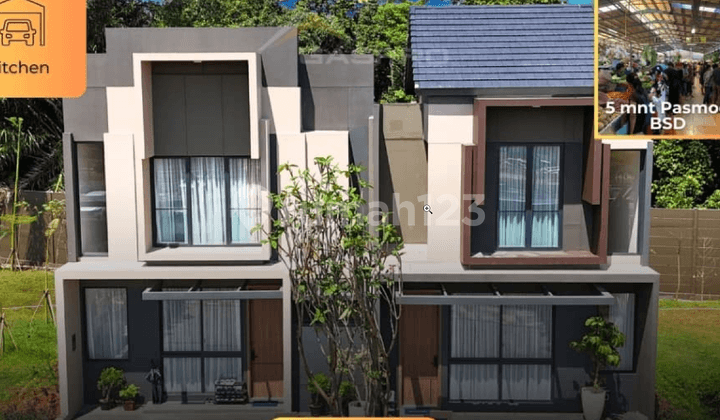 Rumah 2 Lantai SHM Bebas Banjir Strategis di Bsd City