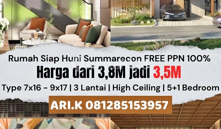 Cluster Finore By Summarecon Serpong Double High Ceiling Gading Serpong