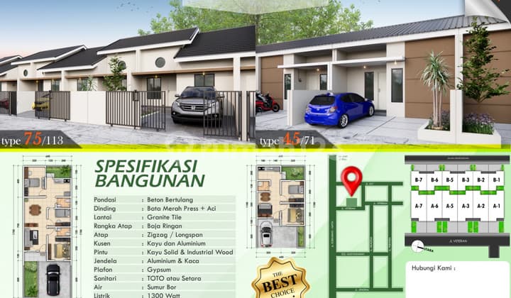 Perumahan Type 45 Dan Type 75 Dijual di Jl. Soekarno Hatta Pekanbaru