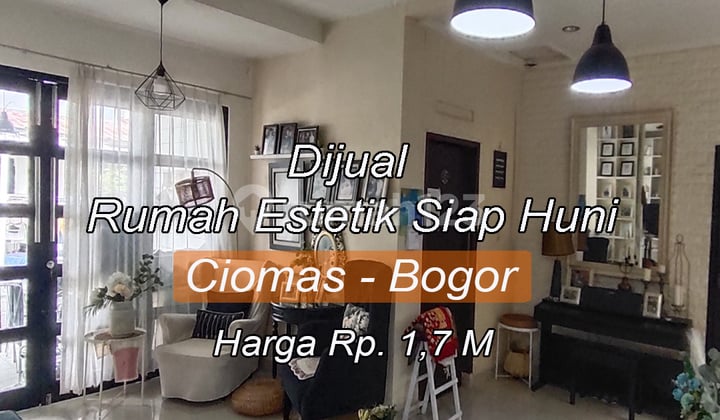 Di Jual Cepat Rumah Estetik di Perumahan Nuansa Hijau, Ciomas, Kabupaten Bogor.