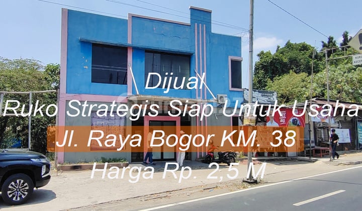 Tempat Usaha Pinggir Jalan Raya Bogor KM 38 Sangat Strategis, 3 KM Exit Tol Cijago dan Cibinong.