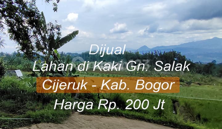 Di Jual Tanah di Ketinggian Kaki Gunung Salak Sejuk Dingin Lokasi Cijeruk.