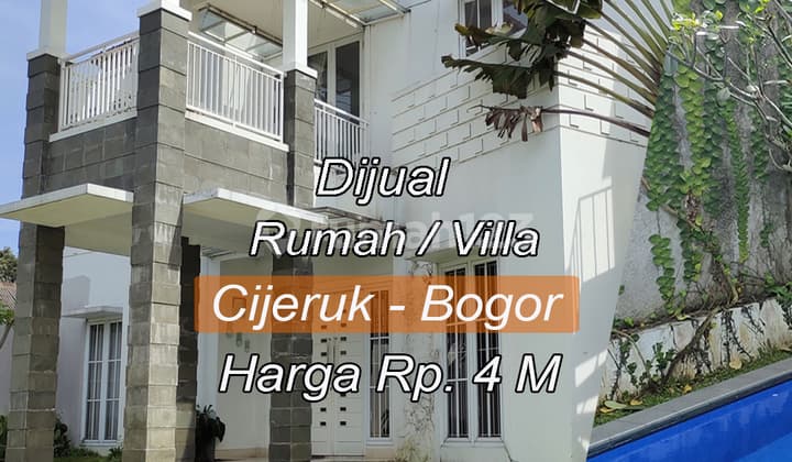 Dijual Rumah VILLA private pool view Gunung Sejuk di kaki Gunung Salak Cijeruk Bogor.