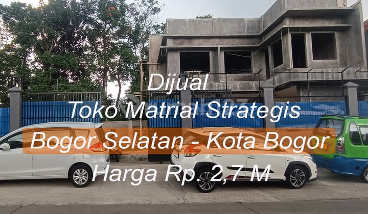 Dijual Toko Matrial Luas dan Strategis di Lokasi Padat Penduduk, KOTA BOGOR. SHM.