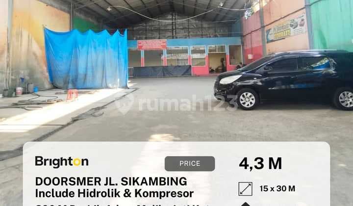 Dijual Bangunan Doorsmeer Mobil ,JL. Sikambing Lokasi Strategis