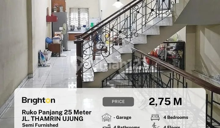 Ruko Strategis Panjang 25 M Thamrin Ujung Siap Huni Buka Usaha