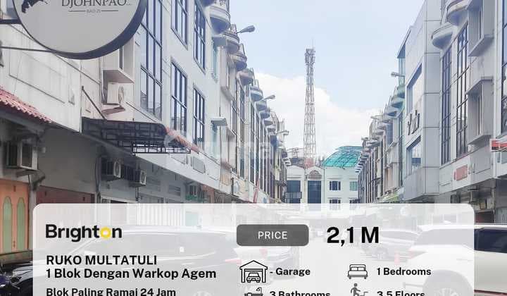 Ruko Bisnis Komplek Multatuli Siap Huni Harga diBawah Pasaran