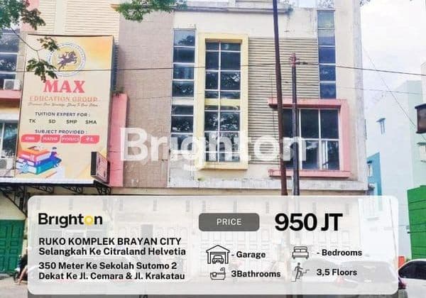 Ruko Komplek Brayan City Lokasi Strategis Harga Bagus Dekatcemara