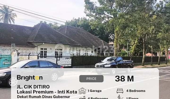Hot Investment! Rumah Hook/SudutJl.Teuku Cik Ditiro Luas 1097 M²
