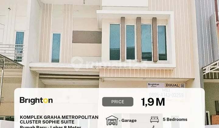 For Sale New House 8 Meters Wide in Graha Metropolitan Complex