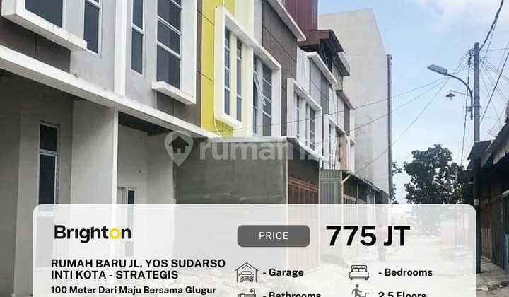 Rumah Baru JL. Yos Sudarso,100 M dari Swalayan MajuBersama Glugur