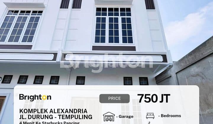 Komplek Alexandria Jalan Durung Tempuling Lebar 5 M Posisi Sudut