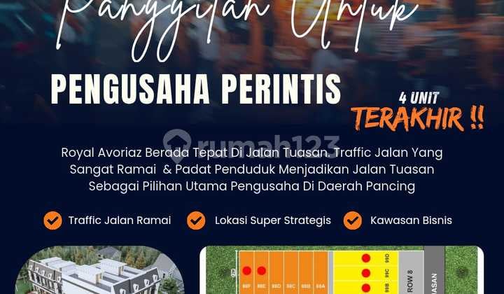Ruko Commercial Royal Avonriaz Jl. Tuasan Pancing Lokasistrategis