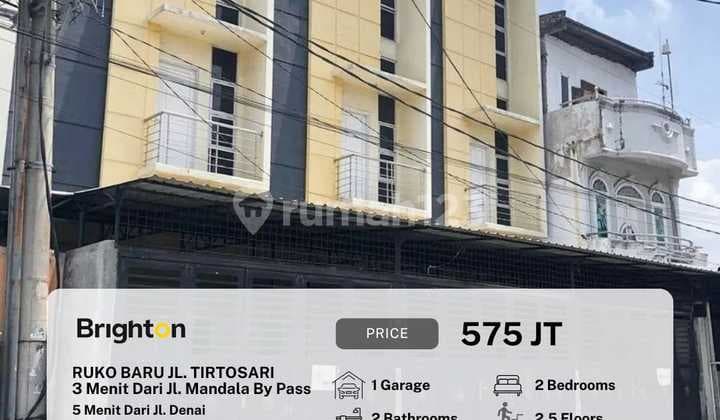 Dijual Ruko Baru Jl.Tirtosari3 MenitdrJl.Mandala,LokasiStrategis