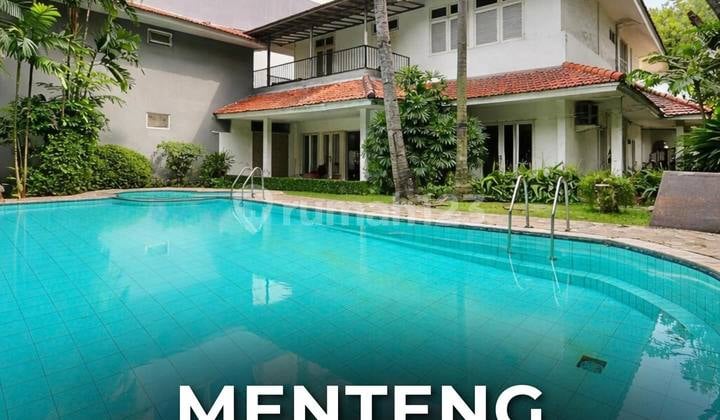 For Sale in Menteng: Well-Maintained Old House, Wide, Lush & Quiet Street.