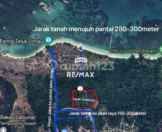 Tanah Pantai Eksklusif - Tanjung Tinggi Belitung (1,2 Ha)