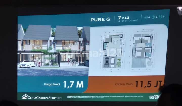 Jual Rumah Siap Huni Tipe PURE G Lokasi Strategi di CGS