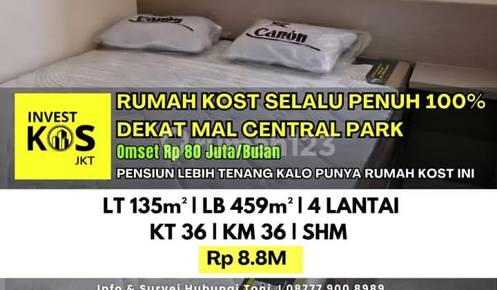 Brand New Boarding House in Tanjung Duren with 80 Million Rupiah Monthly Revenue