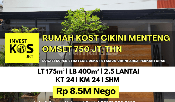 Rumah Kost Cikini Menteng Super Strategis Unit Langkah