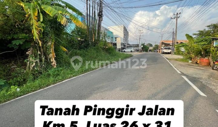 Tanah Pinggir Jalan Raya Kota Palembang Jl Srijaya Km5