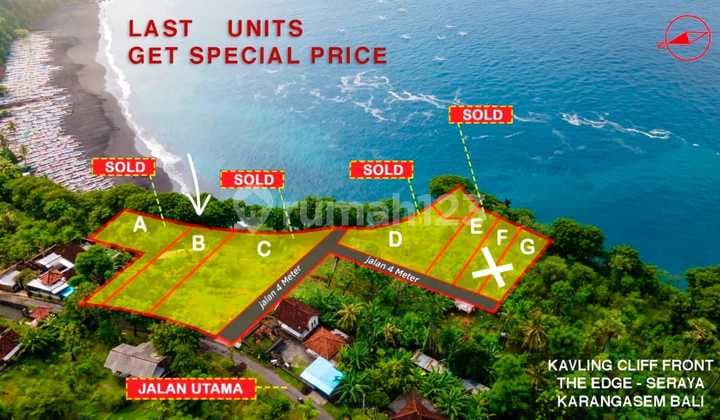 Cliff Front Land Seraya Karangasem Bali 390m2 Absolute Cliff Front Ocean View Forever Rare Item