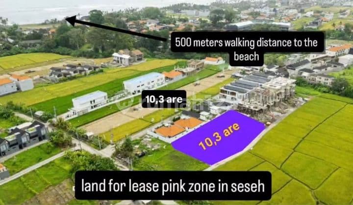 Tanah Zona Pink Special Price Strategis Dekat Pantai di Seseh