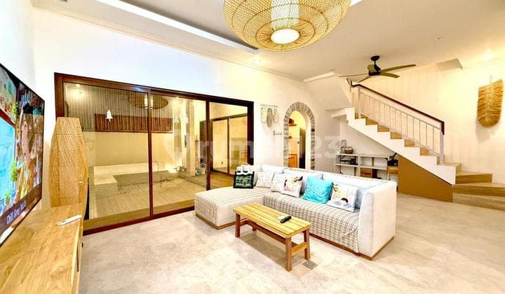 For Rent Modern Two Storey House in Exclusive One Gate System Complex Sunset Road Seminyak