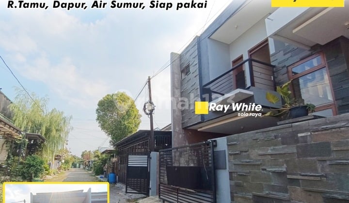 Rumah 2 Lantai Bangunan Bagus Siap Huni Cluster di Kartasura